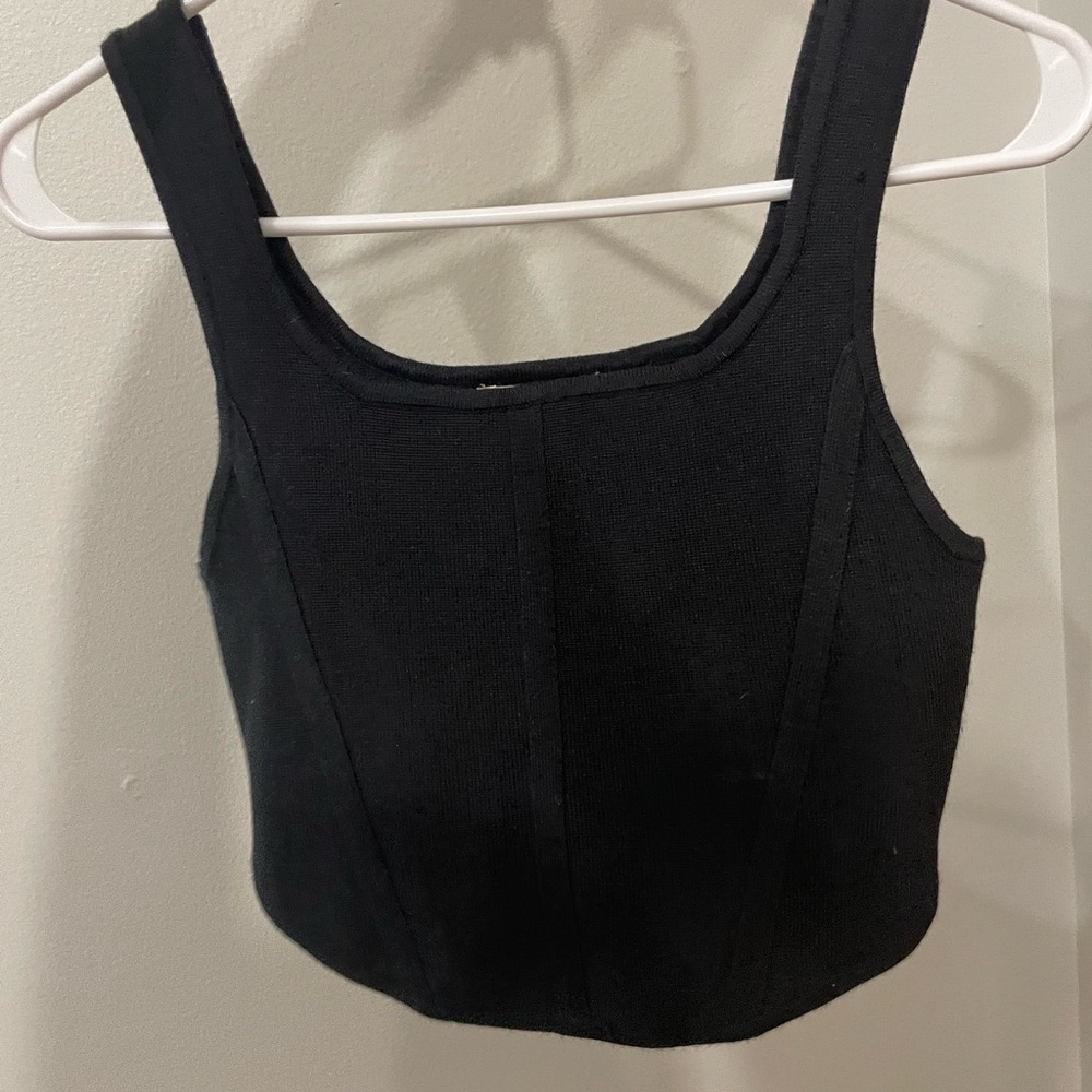 Altar’d state women’s black crop top